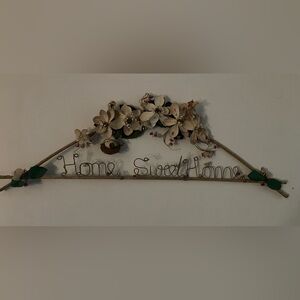 Delicate & Adorable “Home Sweet Home” Swag with Bird in a Nest & Floral Details